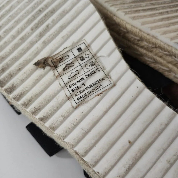 YoKi Chiara Sandal Platform Heels Women Size 9 Black Ankle Strap Stretchy - Picture 7 of 9